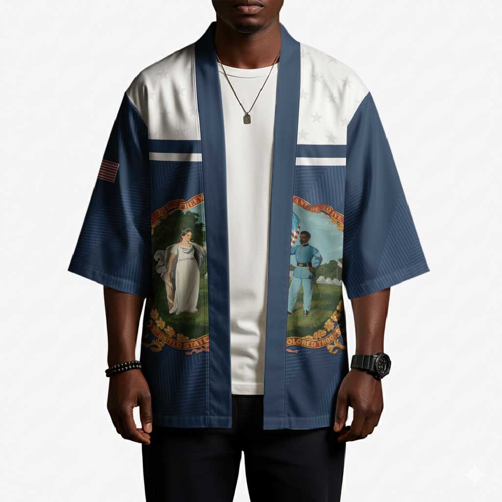 Personalized 3rd United States Colored Troops Kimono E Pluribus Unum - African Pride