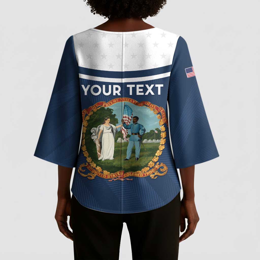 Personalized 3rd United States Colored Troops Kimono Sleeve Blouse E Pluribus Unum - African Pride