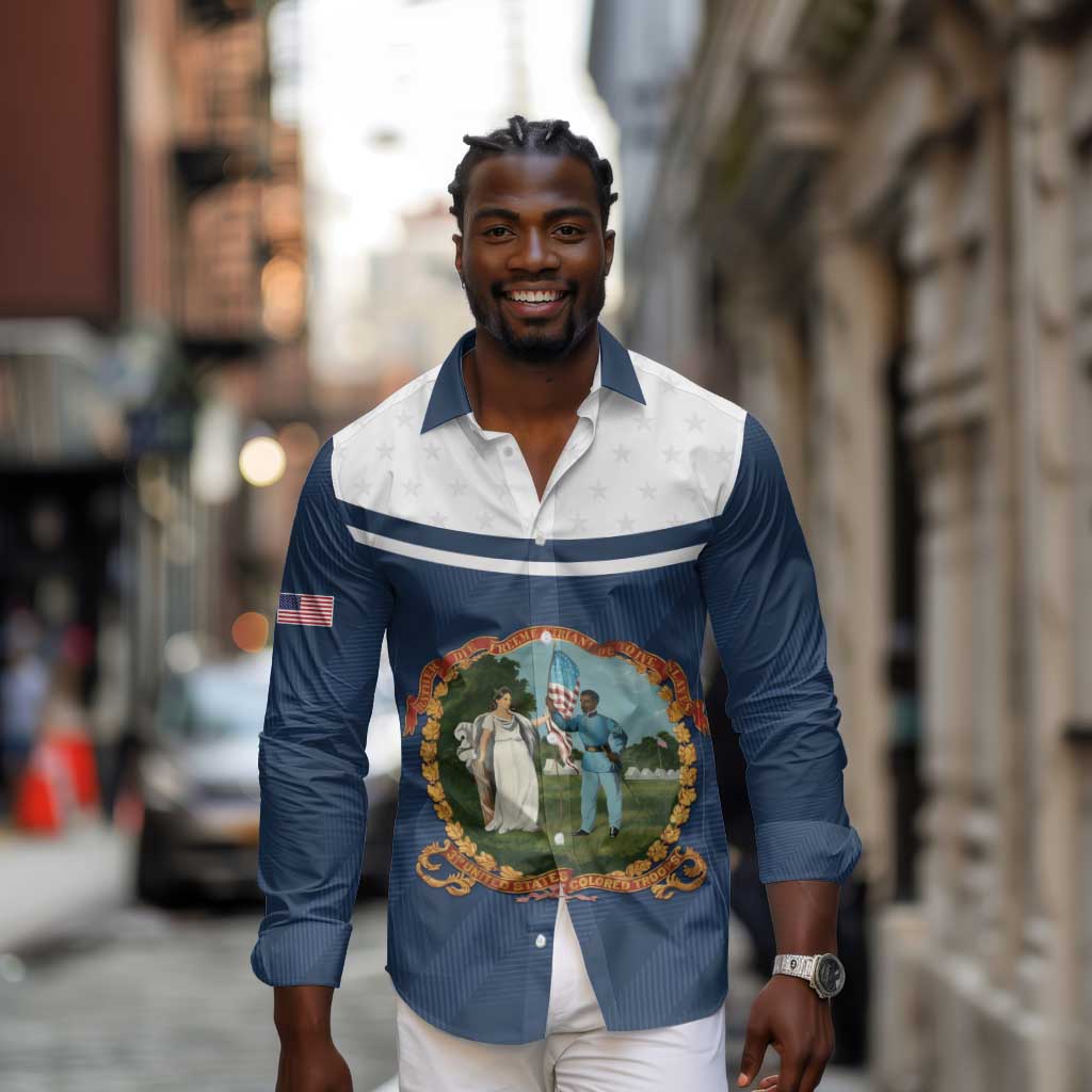 Personalized 3rd United States Colored Troops Long Sleeve Button Shirt E Pluribus Unum - African Pride