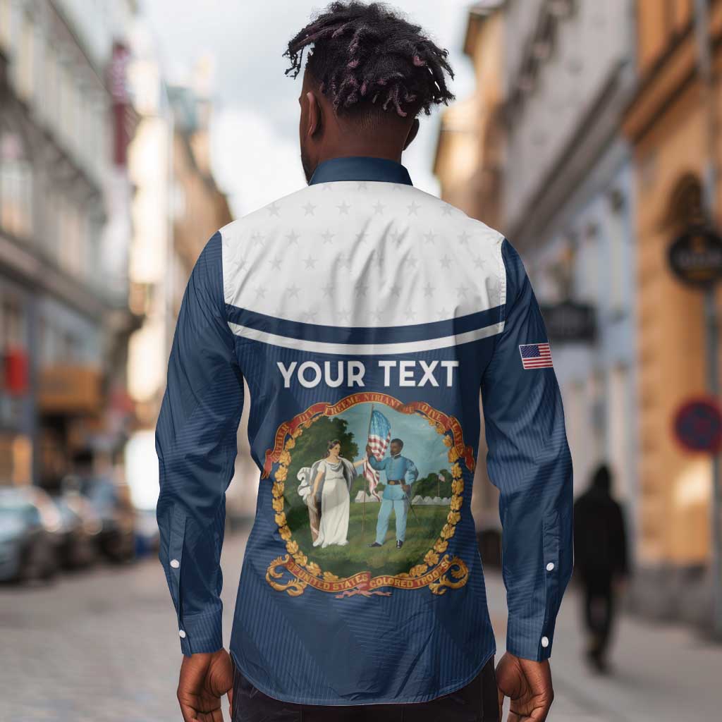 Personalized 3rd United States Colored Troops Long Sleeve Button Shirt E Pluribus Unum - African Pride