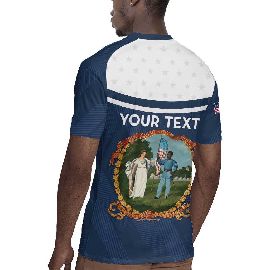 Personalized 3rd United States Colored Troops Rugby Jersey E Pluribus Unum - African Pride