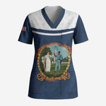 Personalized 3rd United States Colored Troops Scrub Top E Pluribus Unum - African Pride