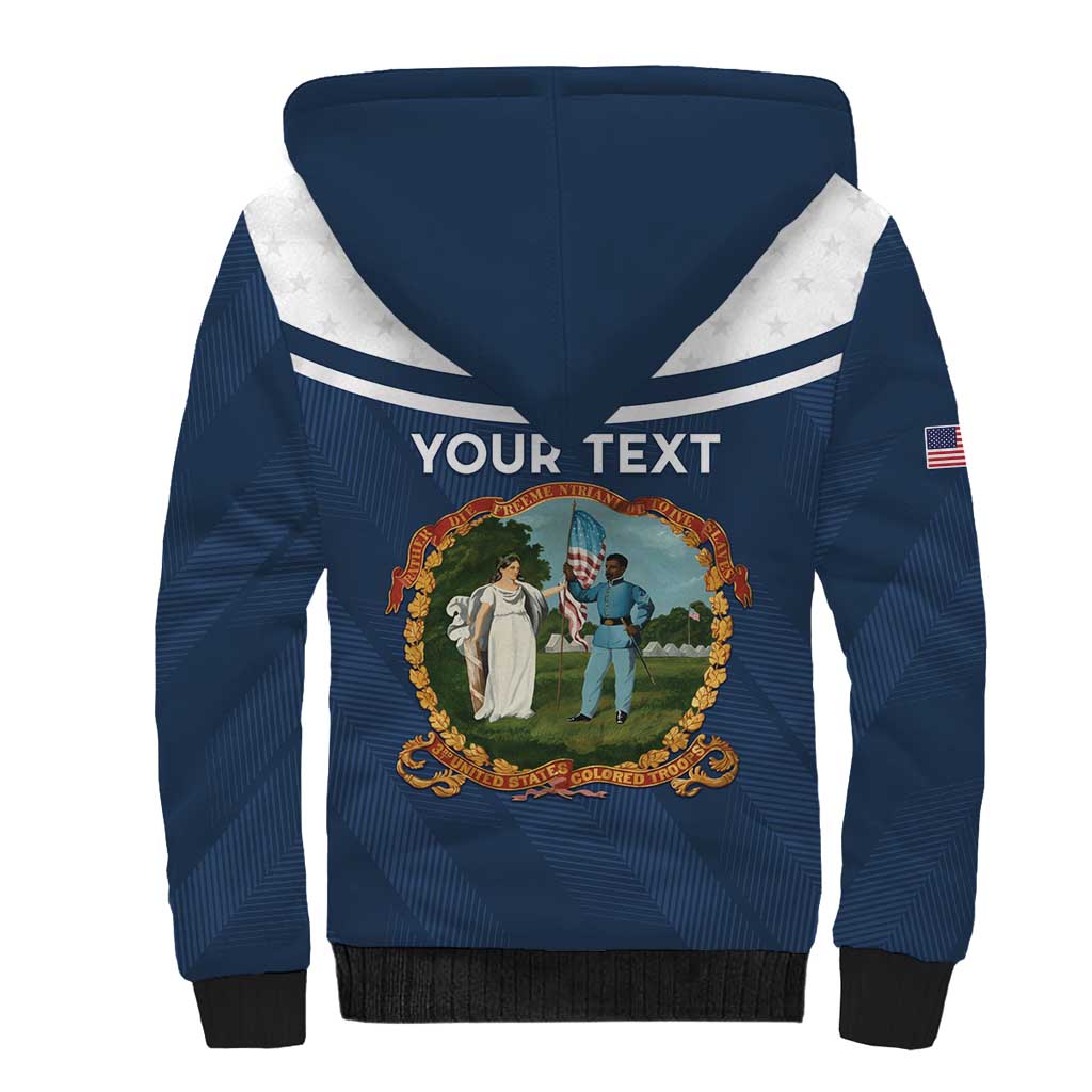 Personalized 3rd United States Colored Troops Sherpa Hoodie E Pluribus Unum - African Pride