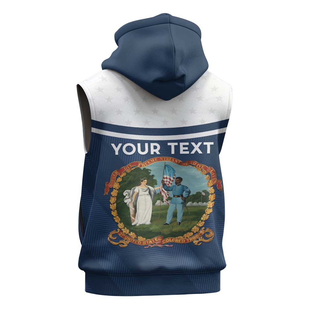 Personalized 3rd United States Colored Troops Sleeveless Hoodie E Pluribus Unum - African Pride