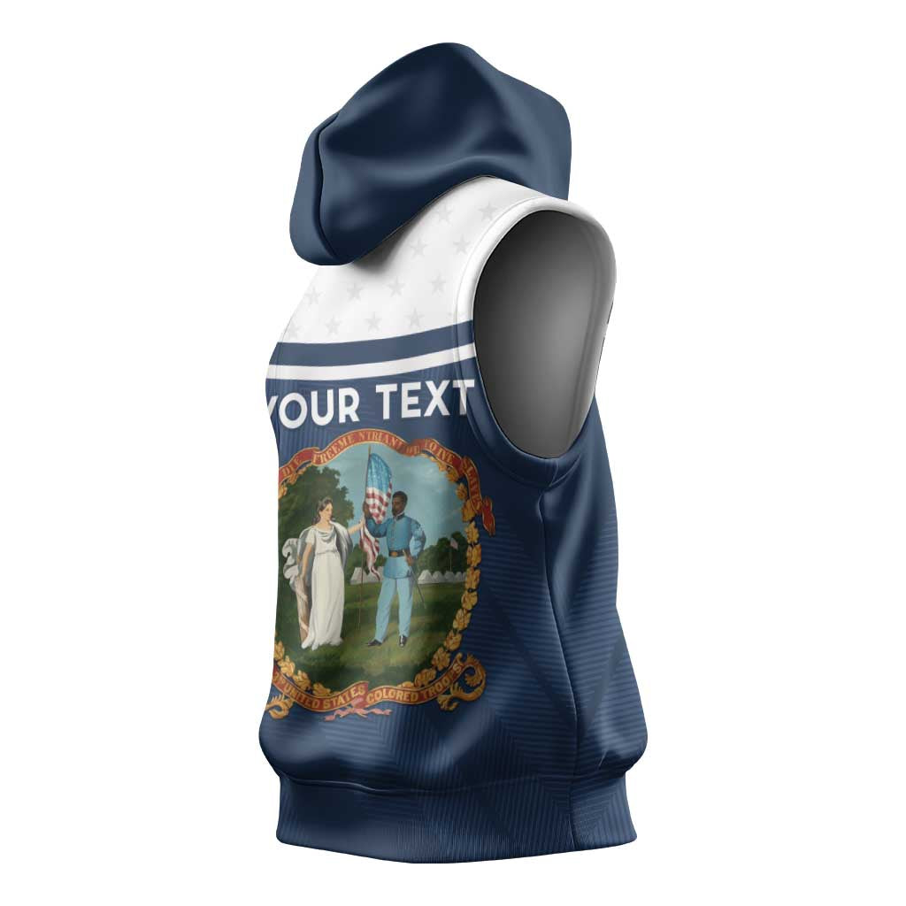 Personalized 3rd United States Colored Troops Sleeveless Hoodie E Pluribus Unum - African Pride