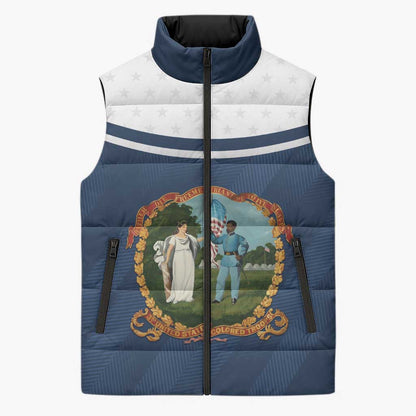 Personalized 3rd United States Colored Troops Sleeveless Puffer Jacket E Pluribus Unum - African Pride