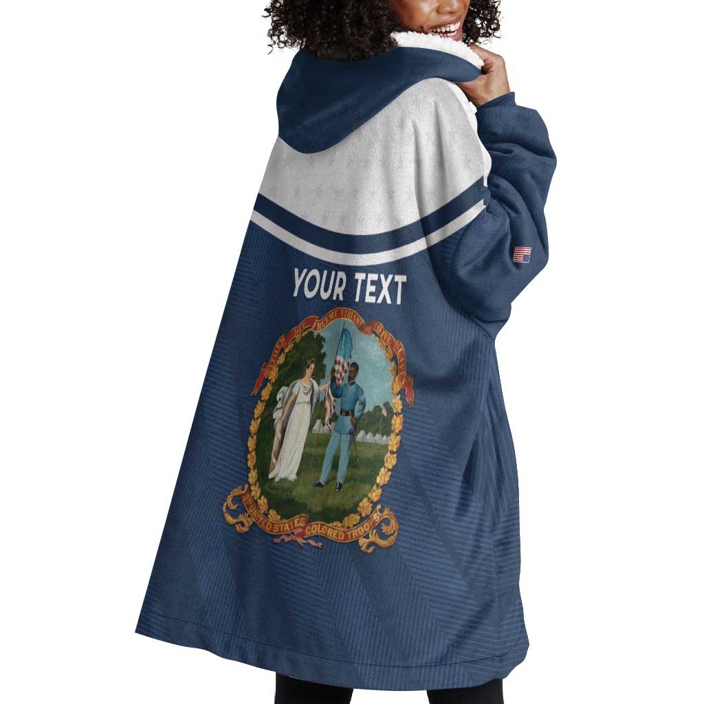 Personalized 3rd United States Colored Troops Wearable Blanket Hoodie E Pluribus Unum - African Pride