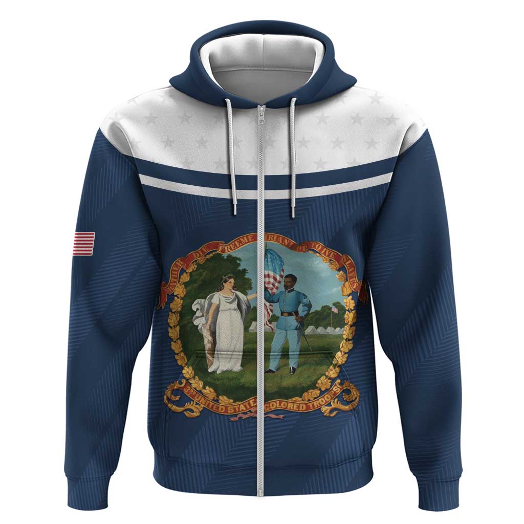 Personalized 3rd United States Colored Troops Zip Hoodie E Pluribus Unum - African Pride