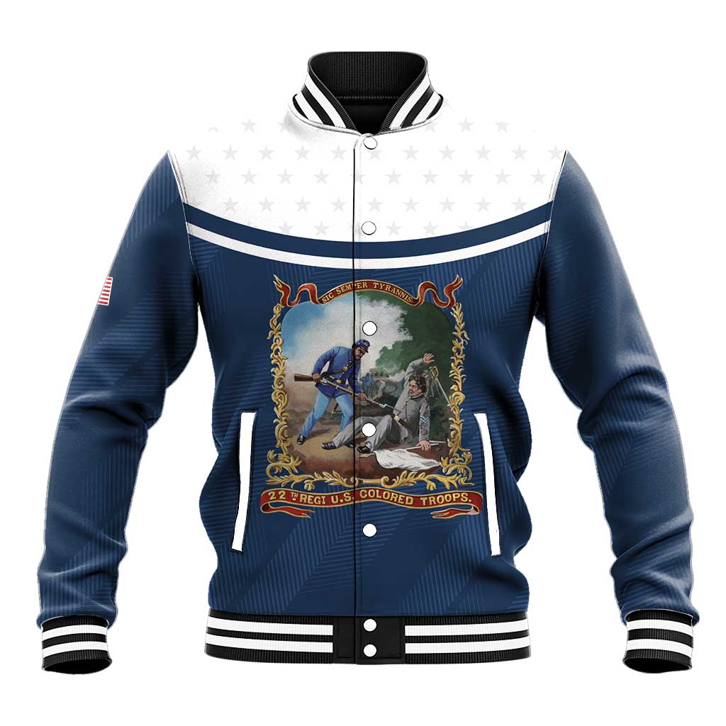 Personalized 22nd United States Colored Troops Baseball Jacket E Pluribus Unum - African Pride