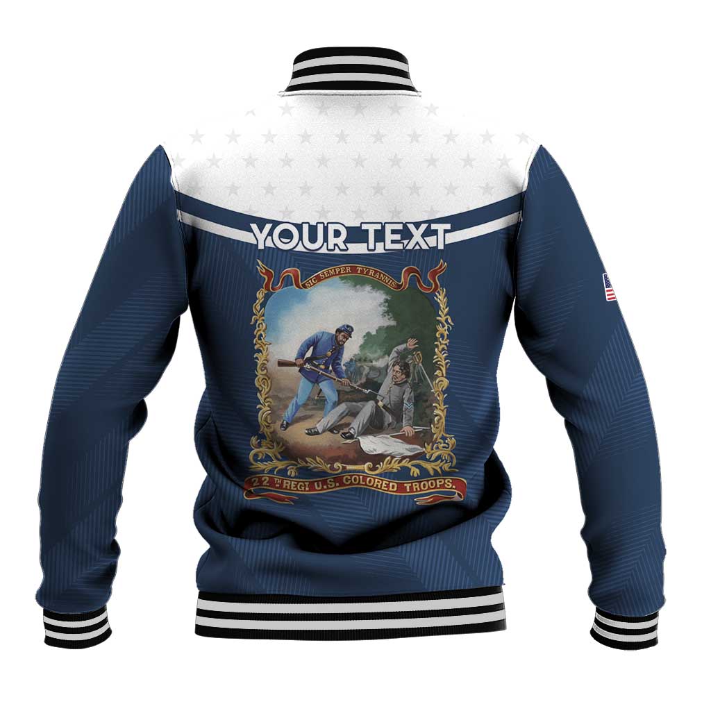 Personalized 22nd United States Colored Troops Baseball Jacket E Pluribus Unum - African Pride