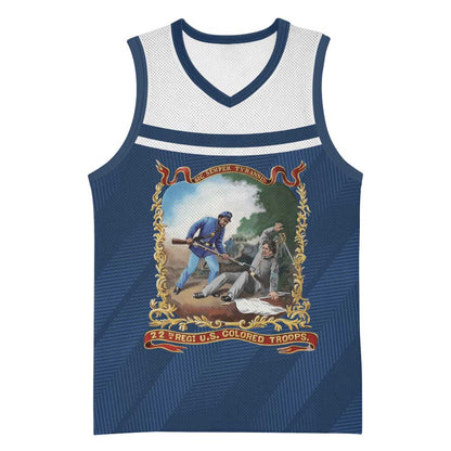 Personalized 22nd United States Colored Troops Basketball Jersey E Pluribus Unum - African Pride