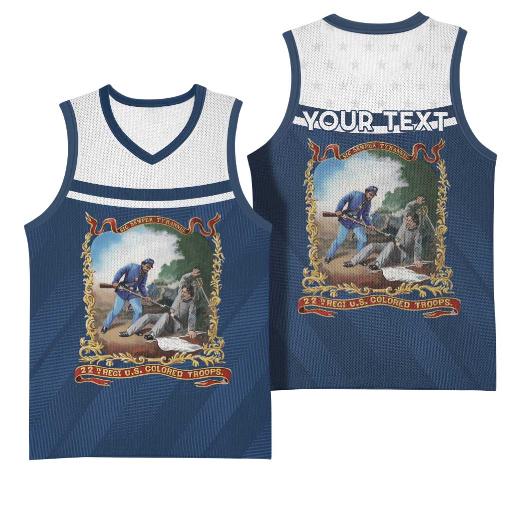 Personalized 22nd United States Colored Troops Basketball Jersey E Pluribus Unum - African Pride