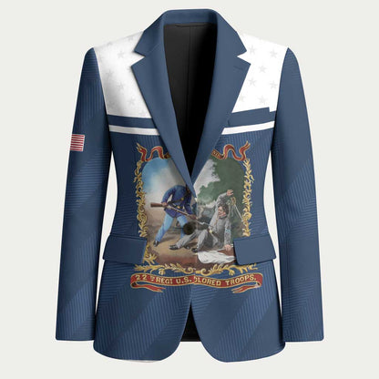 Personalized 22nd United States Colored Troops Blazer E Pluribus Unum - African Pride