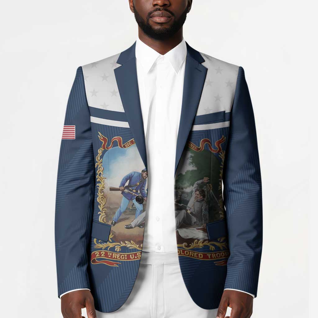 Personalized 22nd United States Colored Troops Blazer E Pluribus Unum - African Pride
