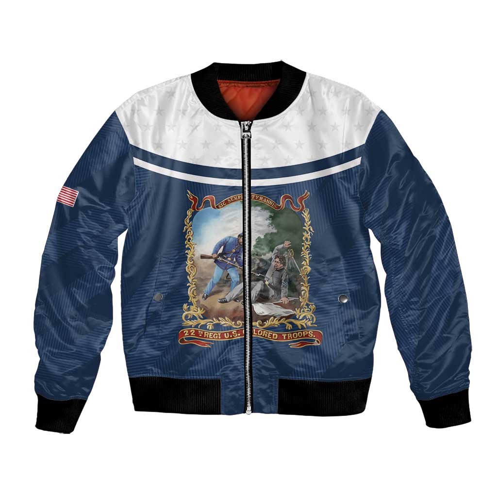 Personalized 22nd United States Colored Troops Bomber Jacket E Pluribus Unum - African Pride