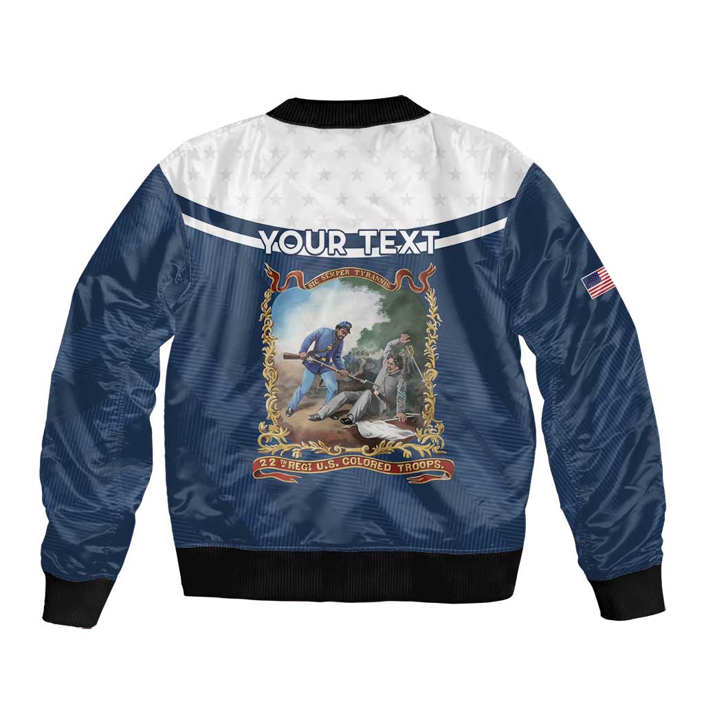 Personalized 22nd United States Colored Troops Bomber Jacket E Pluribus Unum - African Pride