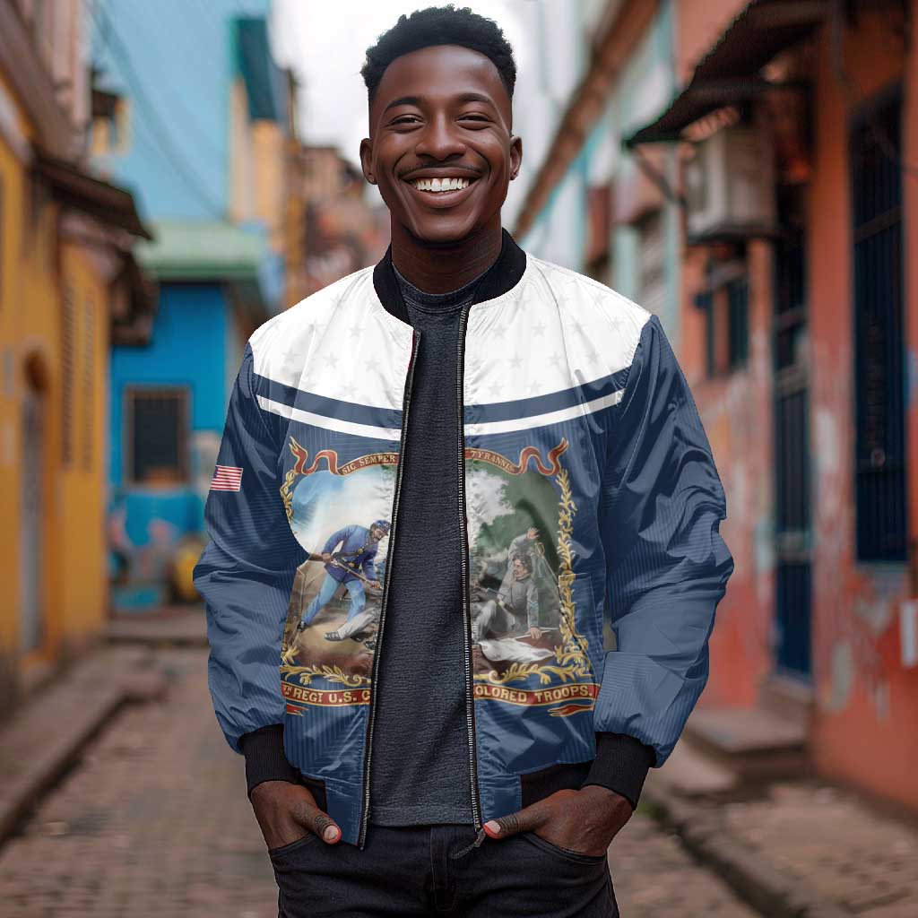 Personalized 22nd United States Colored Troops Bomber Jacket E Pluribus Unum - African Pride