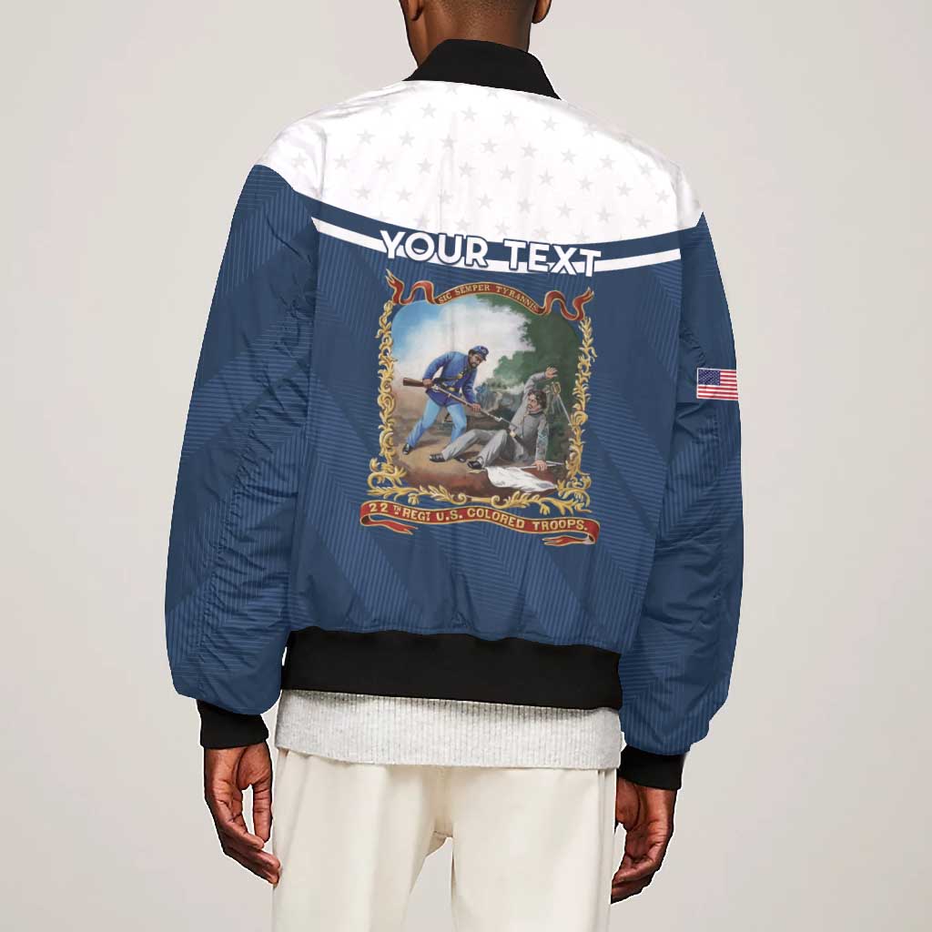Personalized 22nd United States Colored Troops Bomber Jacket E Pluribus Unum - African Pride