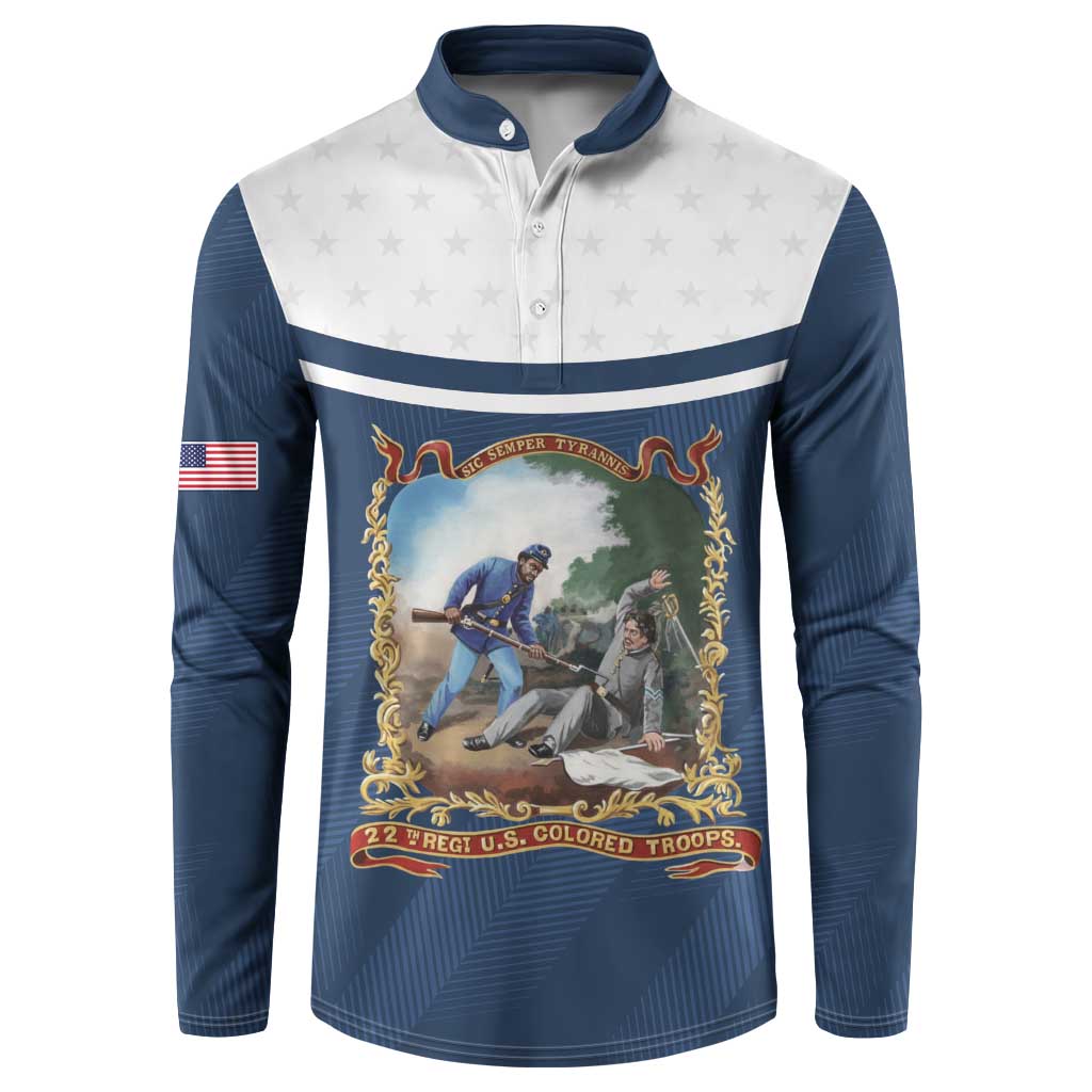 Personalized 22nd United States Colored Troops Button Sweatshirt E Pluribus Unum
