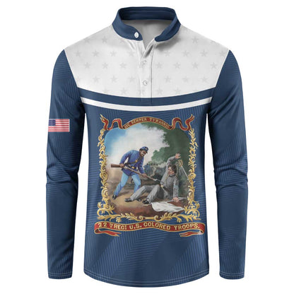Personalized 22nd United States Colored Troops Button Sweatshirt E Pluribus Unum