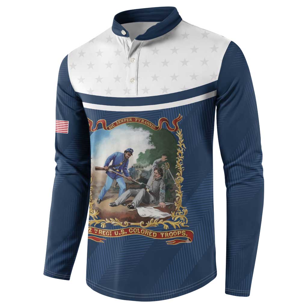 Personalized 22nd United States Colored Troops Button Sweatshirt E Pluribus Unum