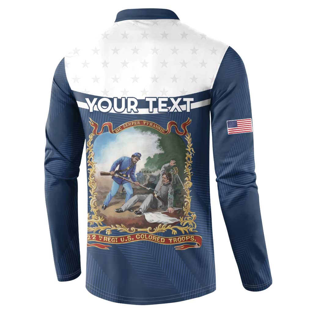 Personalized 22nd United States Colored Troops Button Sweatshirt E Pluribus Unum