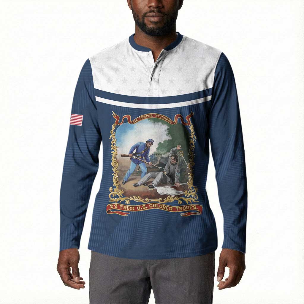 Personalized 22nd United States Colored Troops Button Sweatshirt E Pluribus Unum