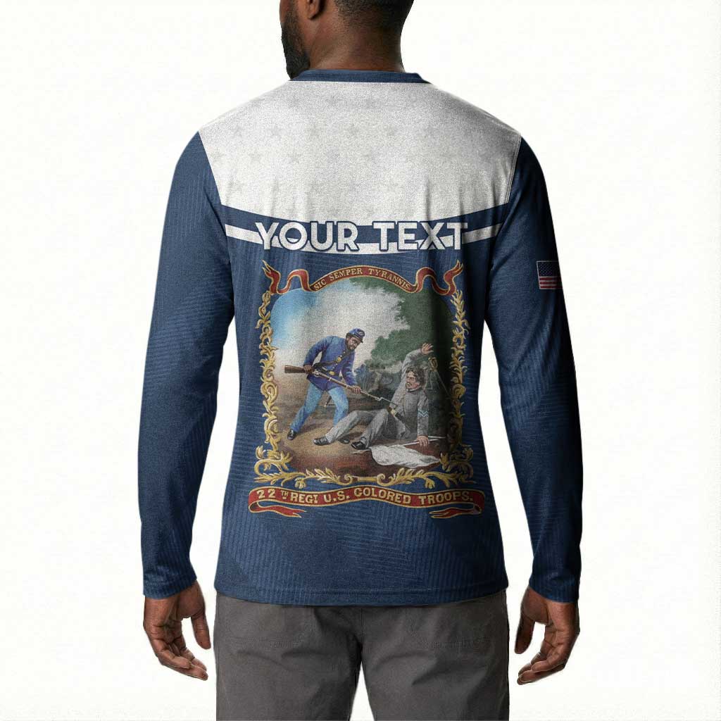 Personalized 22nd United States Colored Troops Button Sweatshirt E Pluribus Unum