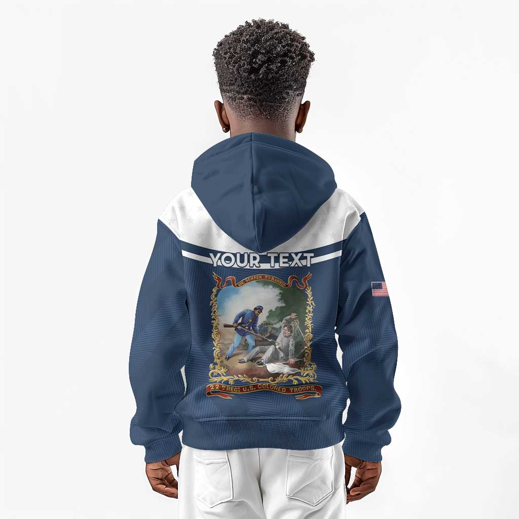 Personalized 22nd United States Colored Troops Kid Hoodie E Pluribus Unum - African Pride