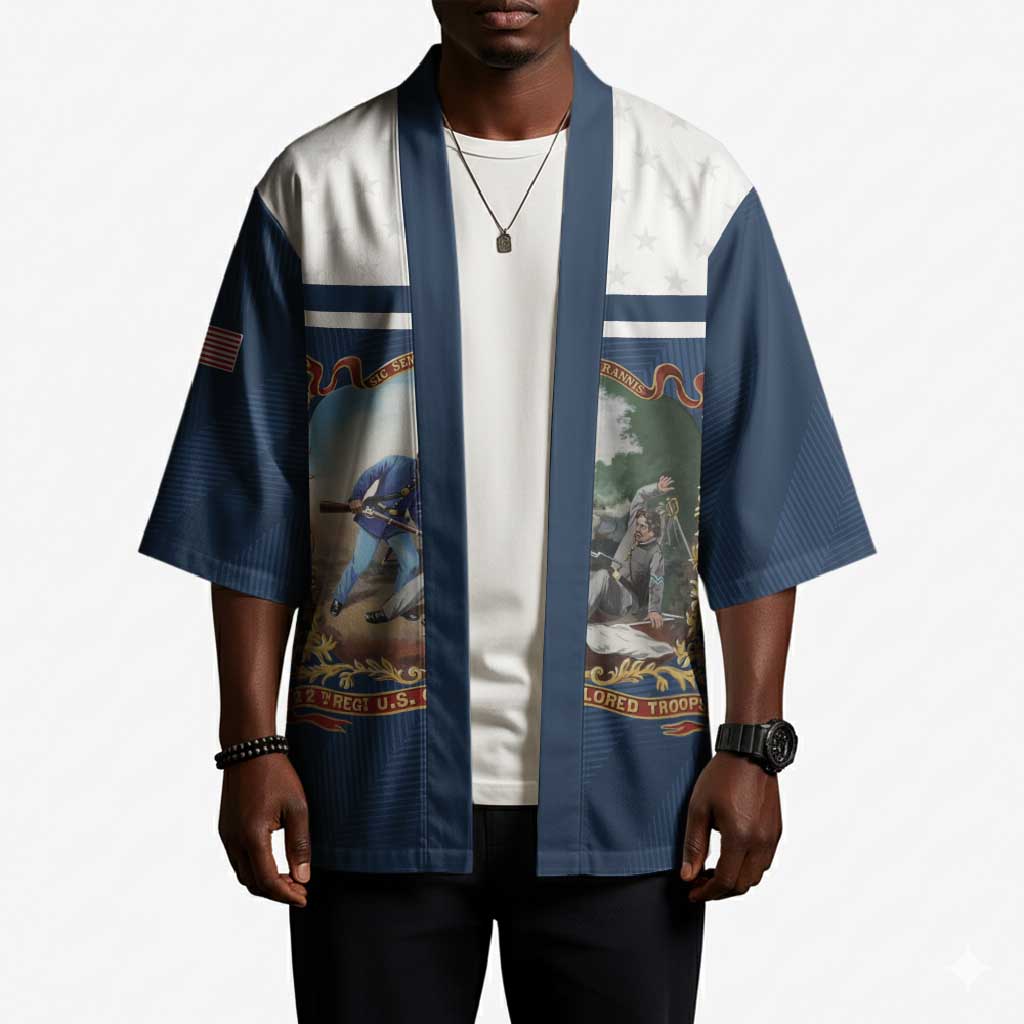 Personalized 22nd United States Colored Troops Kimono E Pluribus Unum - African Pride