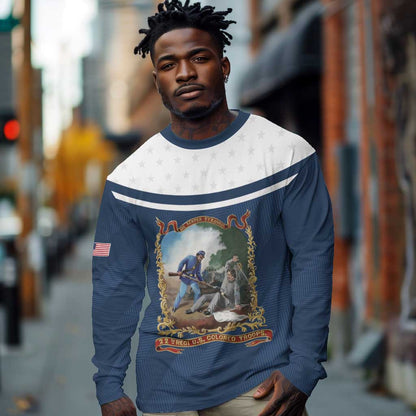Personalized 22nd United States Colored Troops Long Sleeve Shirt E Pluribus Unum - African Pride