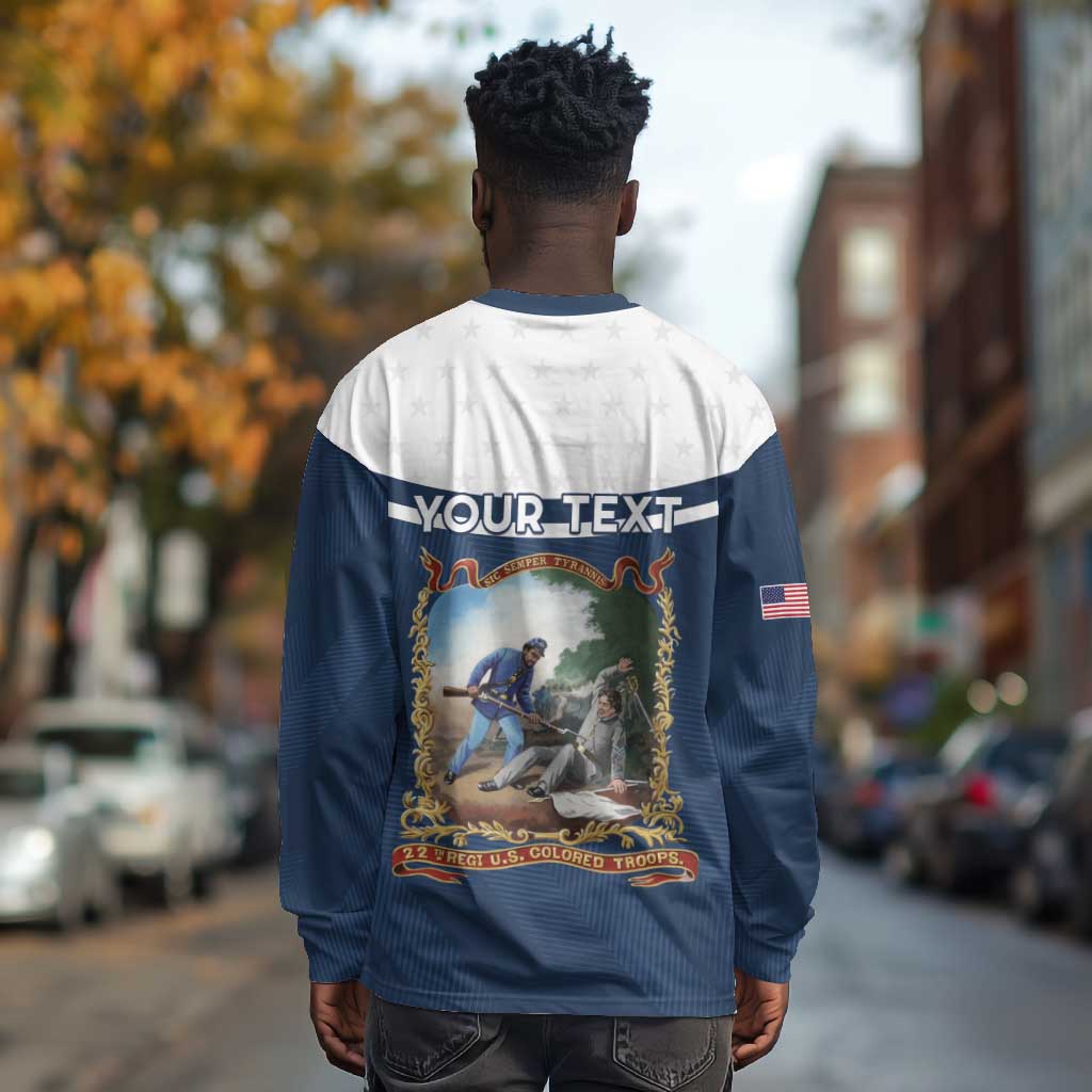 Personalized 22nd United States Colored Troops Long Sleeve Shirt E Pluribus Unum - African Pride