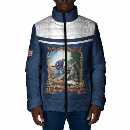 Personalized 22nd United States Colored Troops Padded Jacket E Pluribus Unum - African Pride