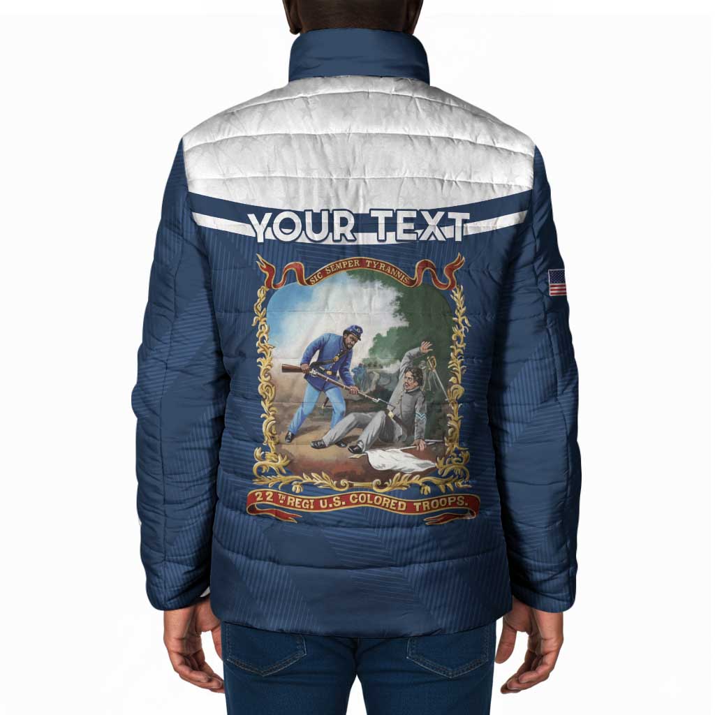 Personalized 22nd United States Colored Troops Padded Jacket E Pluribus Unum - African Pride