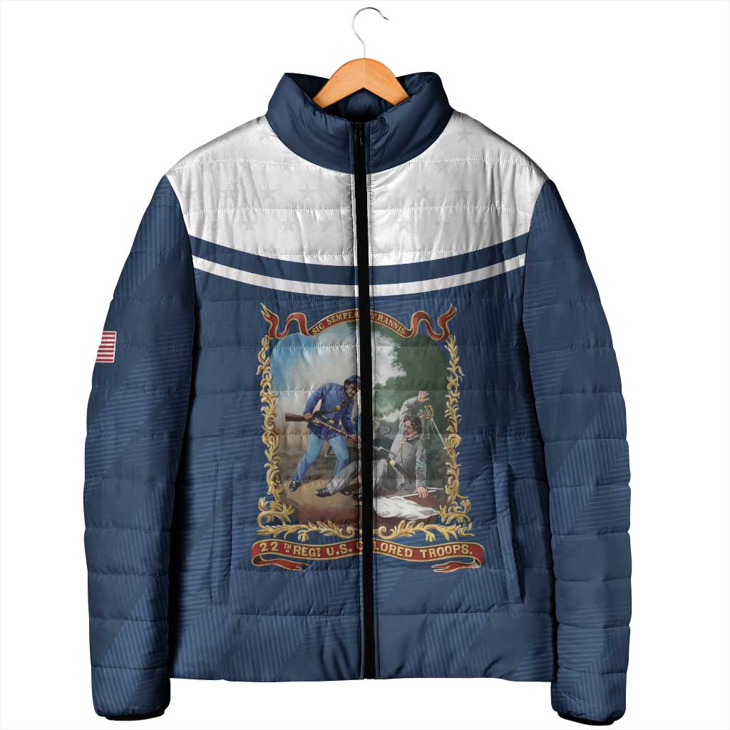 Personalized 22nd United States Colored Troops Padded Jacket E Pluribus Unum - African Pride