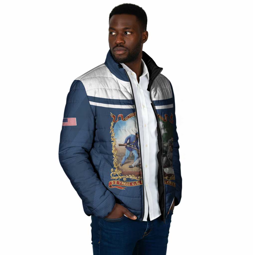 Personalized 22nd United States Colored Troops Padded Jacket E Pluribus Unum - African Pride