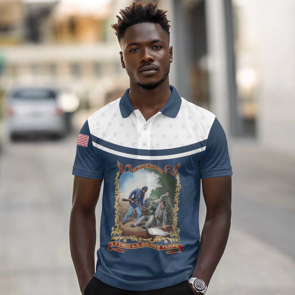Personalized 22nd United States Colored Troops Polo Shirt E Pluribus Unum - African Pride