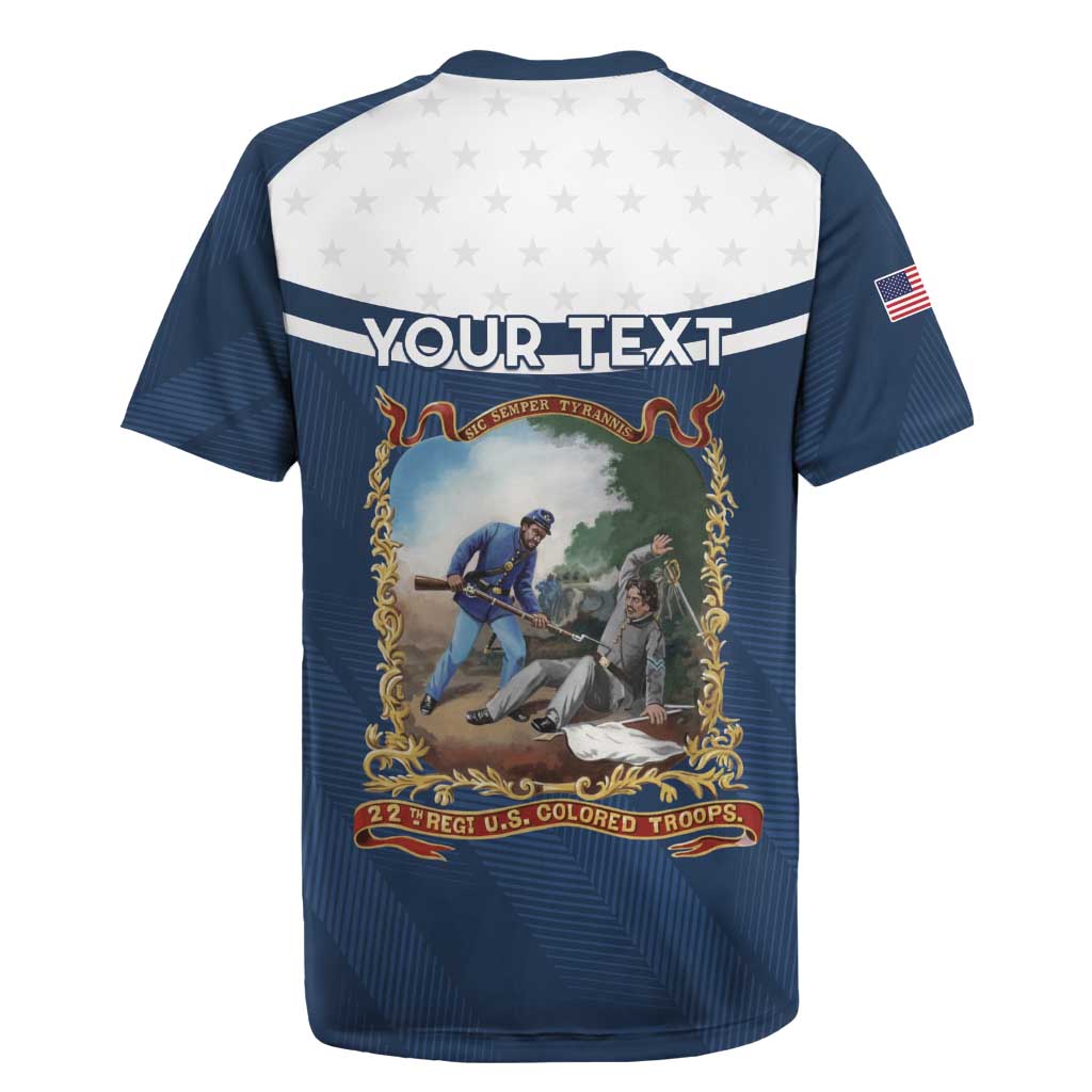 Personalized 22nd United States Colored Troops Rugby Jersey E Pluribus Unum - African Pride