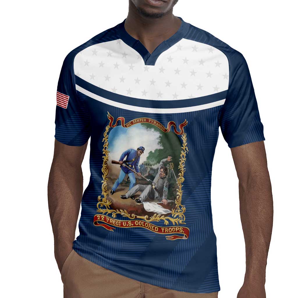 Personalized 22nd United States Colored Troops Rugby Jersey E Pluribus Unum - African Pride
