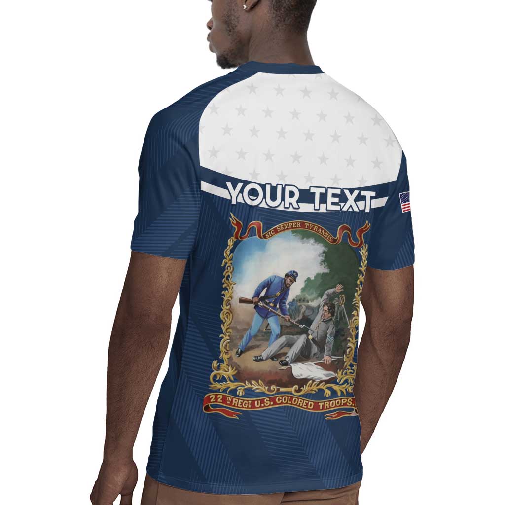Personalized 22nd United States Colored Troops Rugby Jersey E Pluribus Unum - African Pride