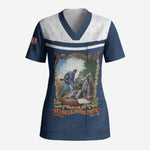 Personalized 22nd United States Colored Troops Scrub Top E Pluribus Unum - African Pride