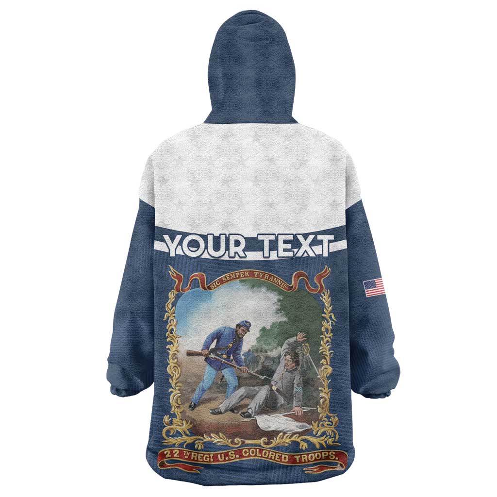 Personalized 22nd United States Colored Troops Wearable Blanket Hoodie E Pluribus Unum - African Pride