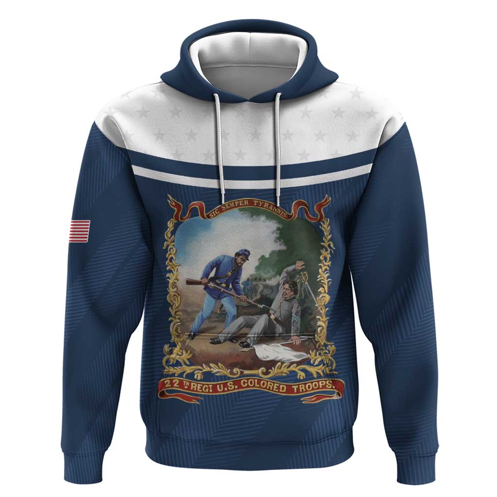 Personalized 22nd United States Colored Troops Zip Hoodie E Pluribus Unum - African Pride