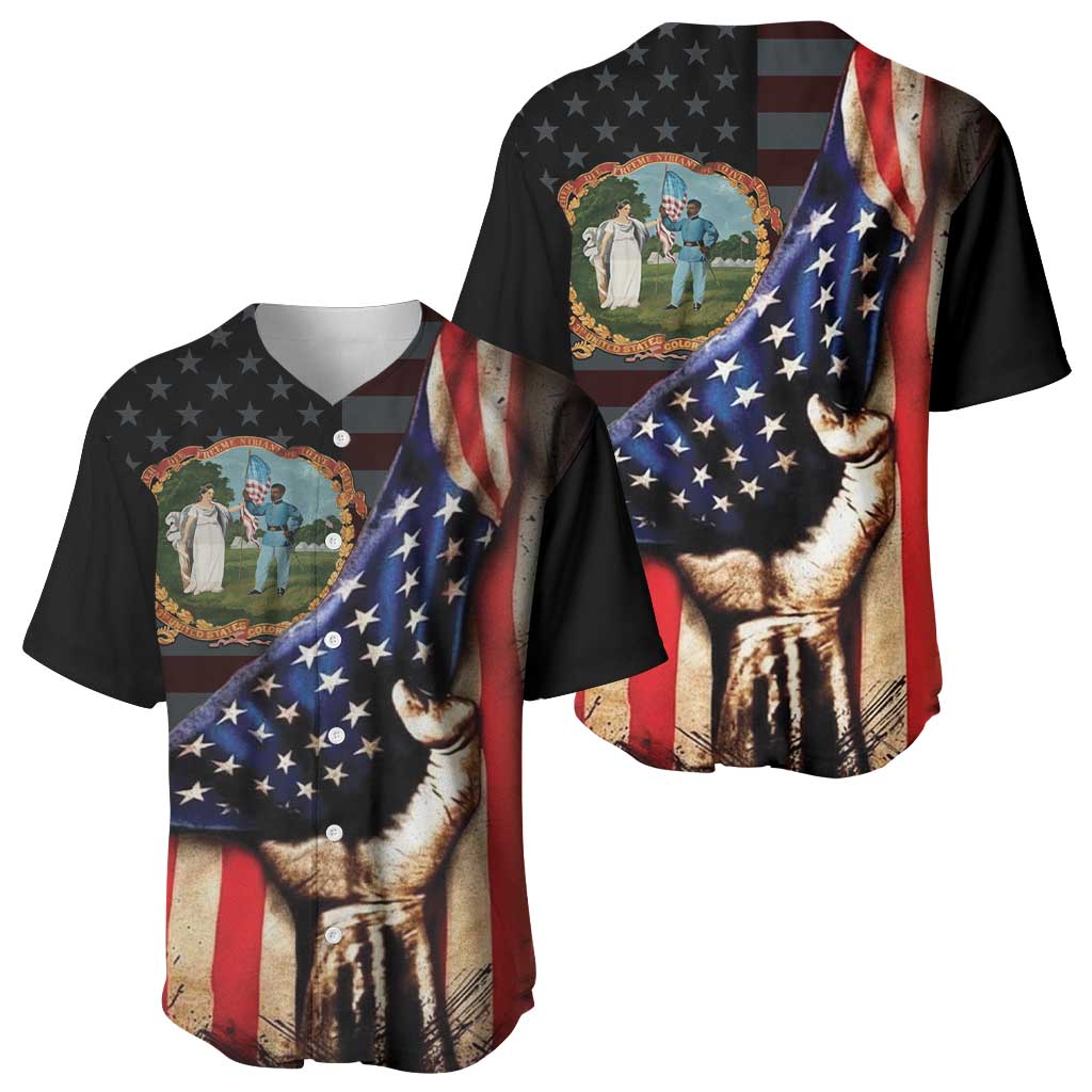 3rd United States Colored Troops Baseball Jersey Flag of Freedom - African Pride