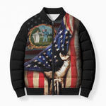 3rd United States Colored Troops Bomber Puffer Jacket Flag of Freedom - African Pride