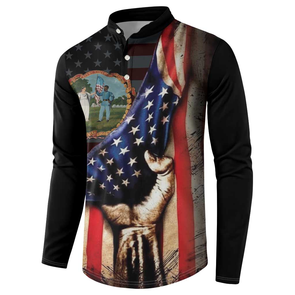 3rd United States Colored Troops Button Sweatshirt Flag of Freedom