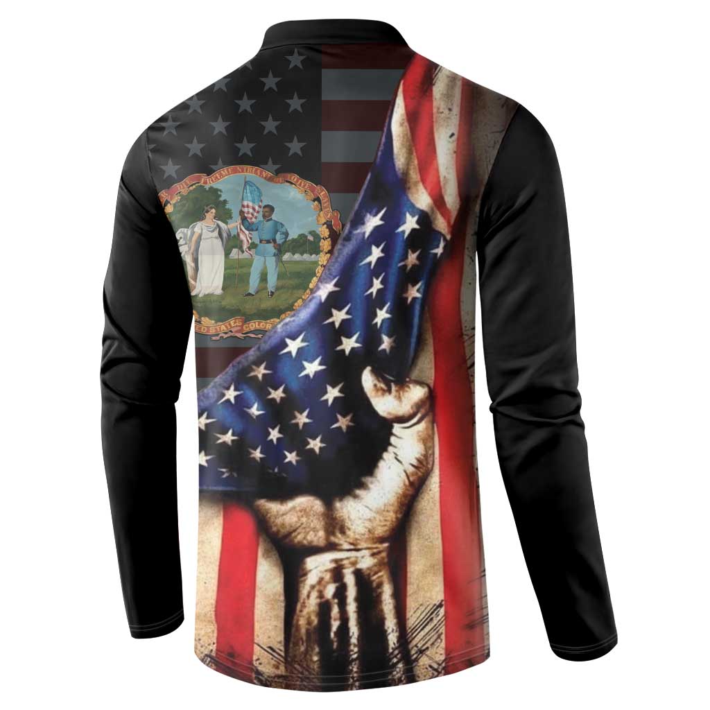3rd United States Colored Troops Button Sweatshirt Flag of Freedom