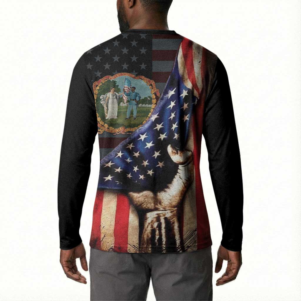 3rd United States Colored Troops Button Sweatshirt Flag of Freedom
