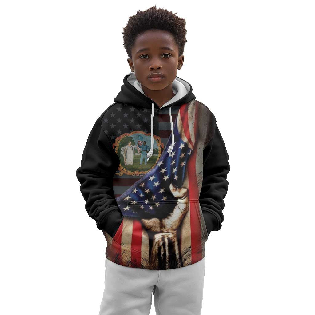 3rd United States Colored Troops Kid Hoodie Flag of Freedom - African Pride