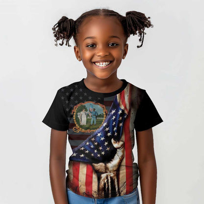 3rd United States Colored Troops Kid T shirt Flag of Freedom - African Pride